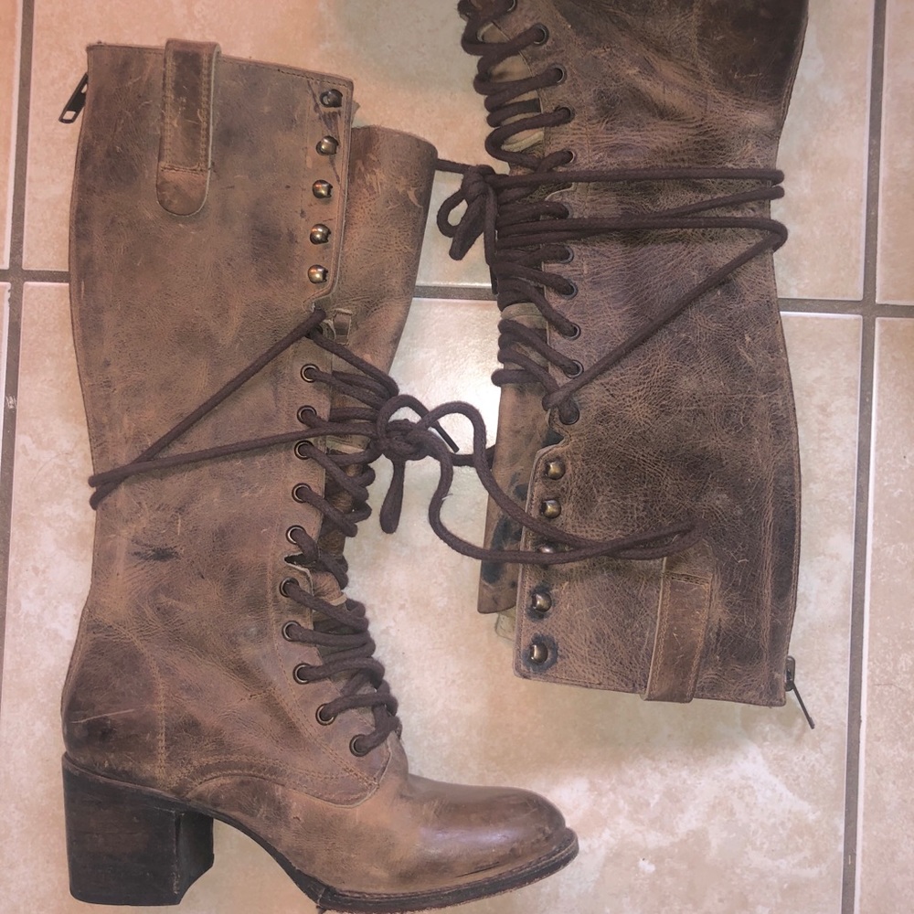 Free Bird lace up boots.